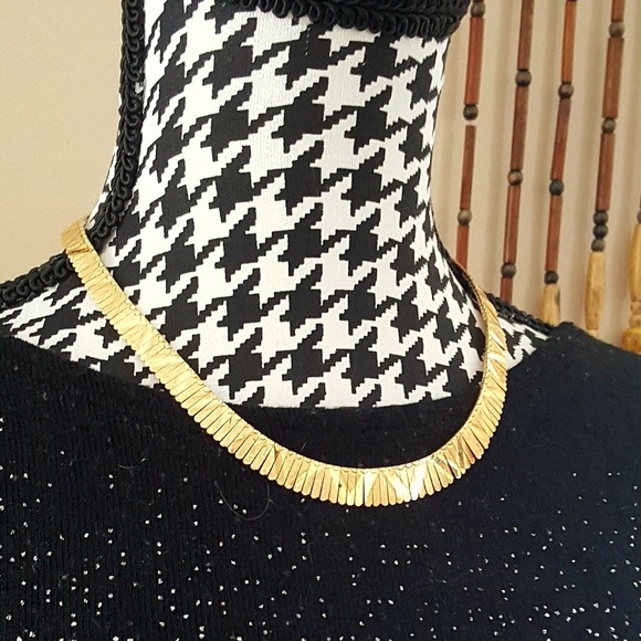 GIFTED 🔥14KYG "CLEOPATRA STYLE”, Chased Design, NECKLACE - Picture 8 of 11